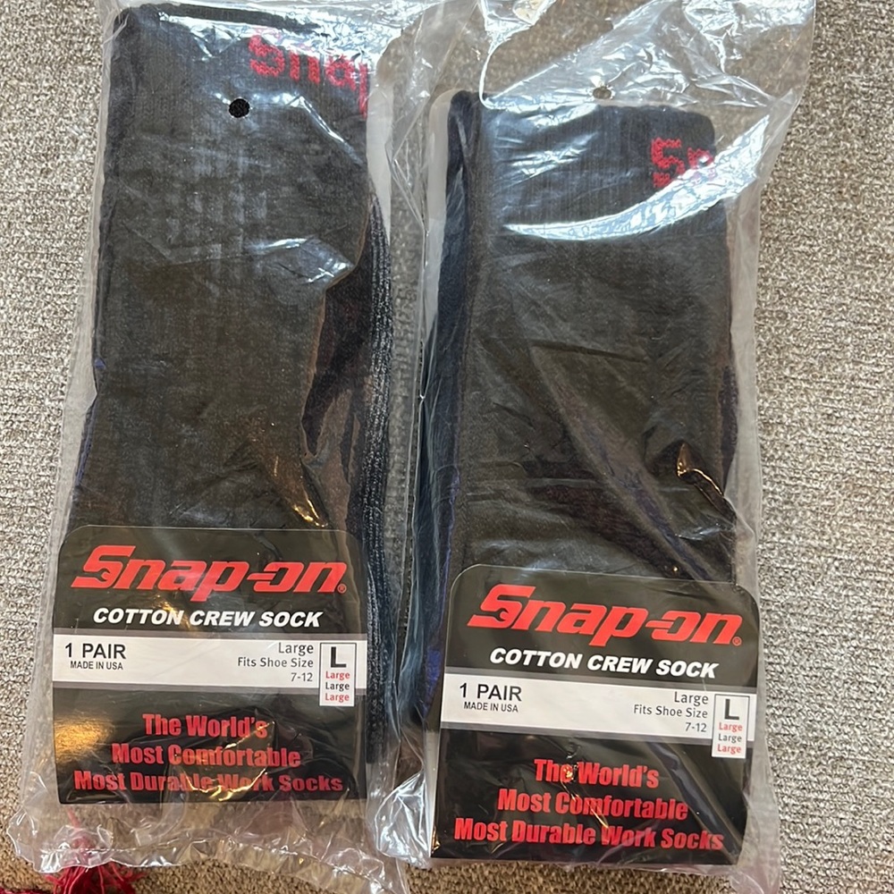 Snap On black socks. Two pairs.  Brand new.